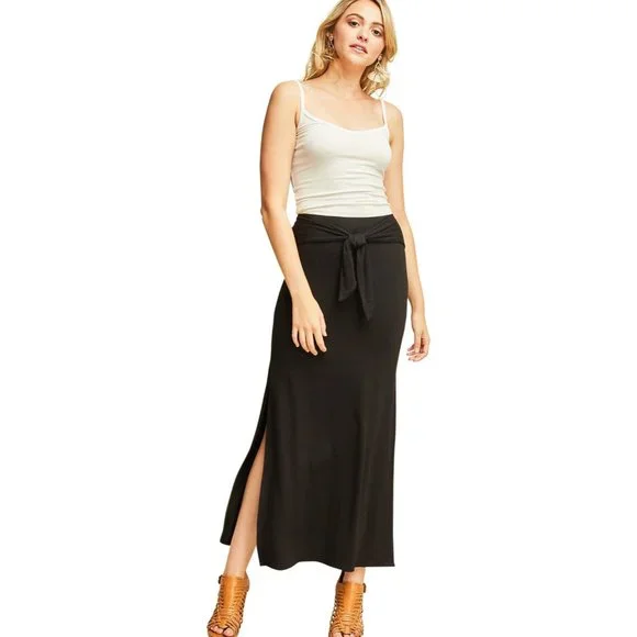 Entro All Occasion Maxi Skirt, Black - Picture 1 of 5